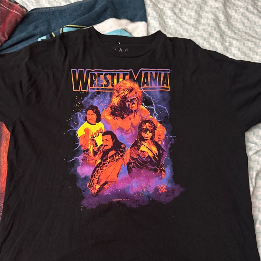 WWE WrestleMania Black and Purple Graphic Tee